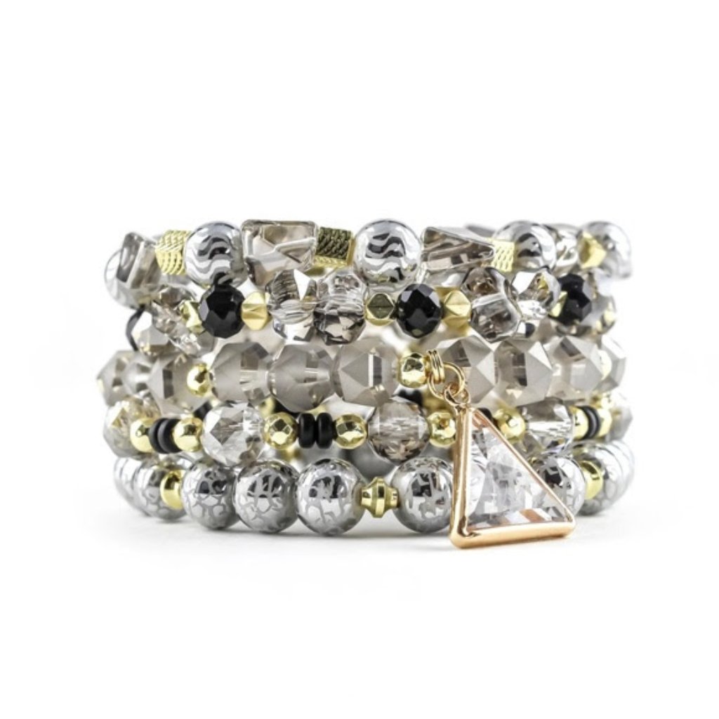 Extended Size - Erimish Hollywood Bracelet Stack - Set Of 5 Bracelets